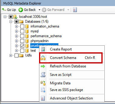 Migrar la estructura de MySql - (MySQLToSQL)